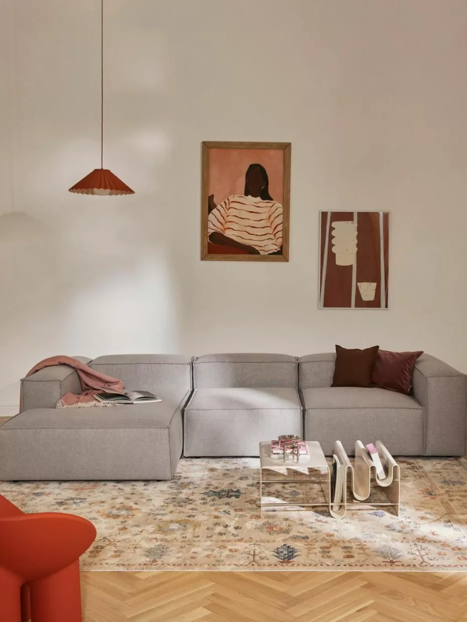 Sofas | Sofaserien-Westwing Collection Modulares Ecksofa Lennon Webstoff Grau