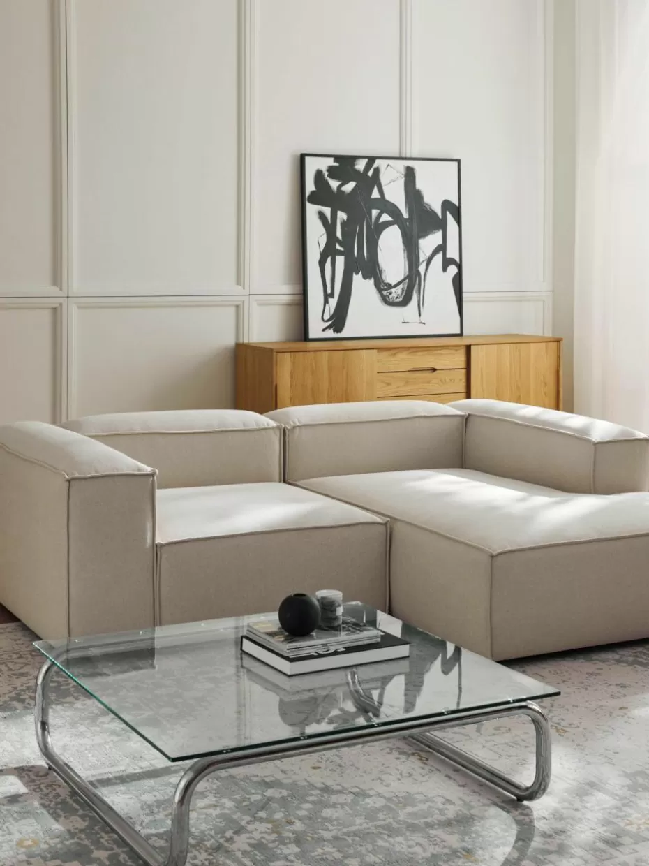 Sofas | Sofaserien-Westwing Collection Modulares Ecksofa Lennon Webstoff Off White