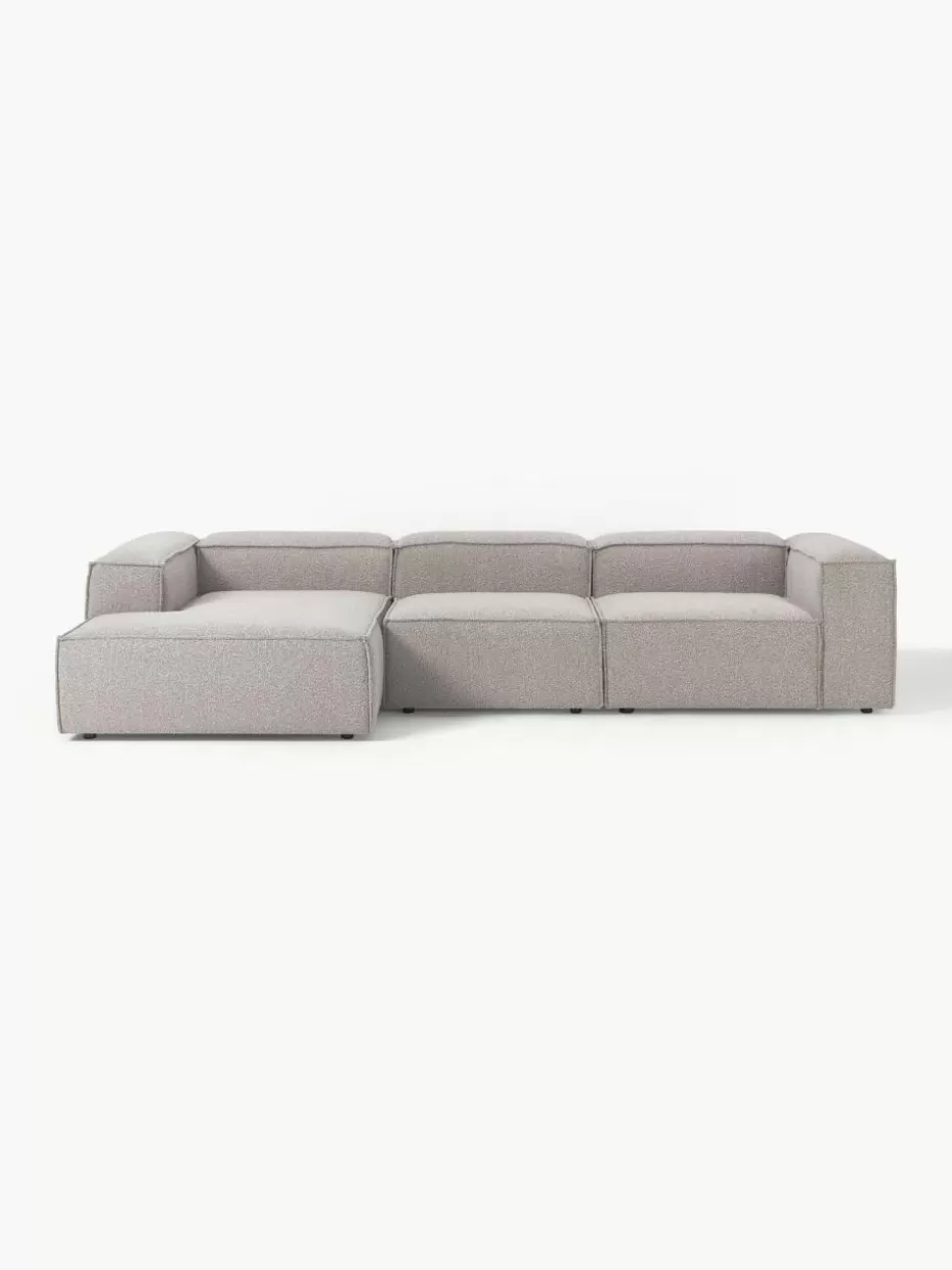 Sofas | Sofaserien-Westwing Collection Modulares Ecksofa Lennon aus Bouclé Bouclé Taupe