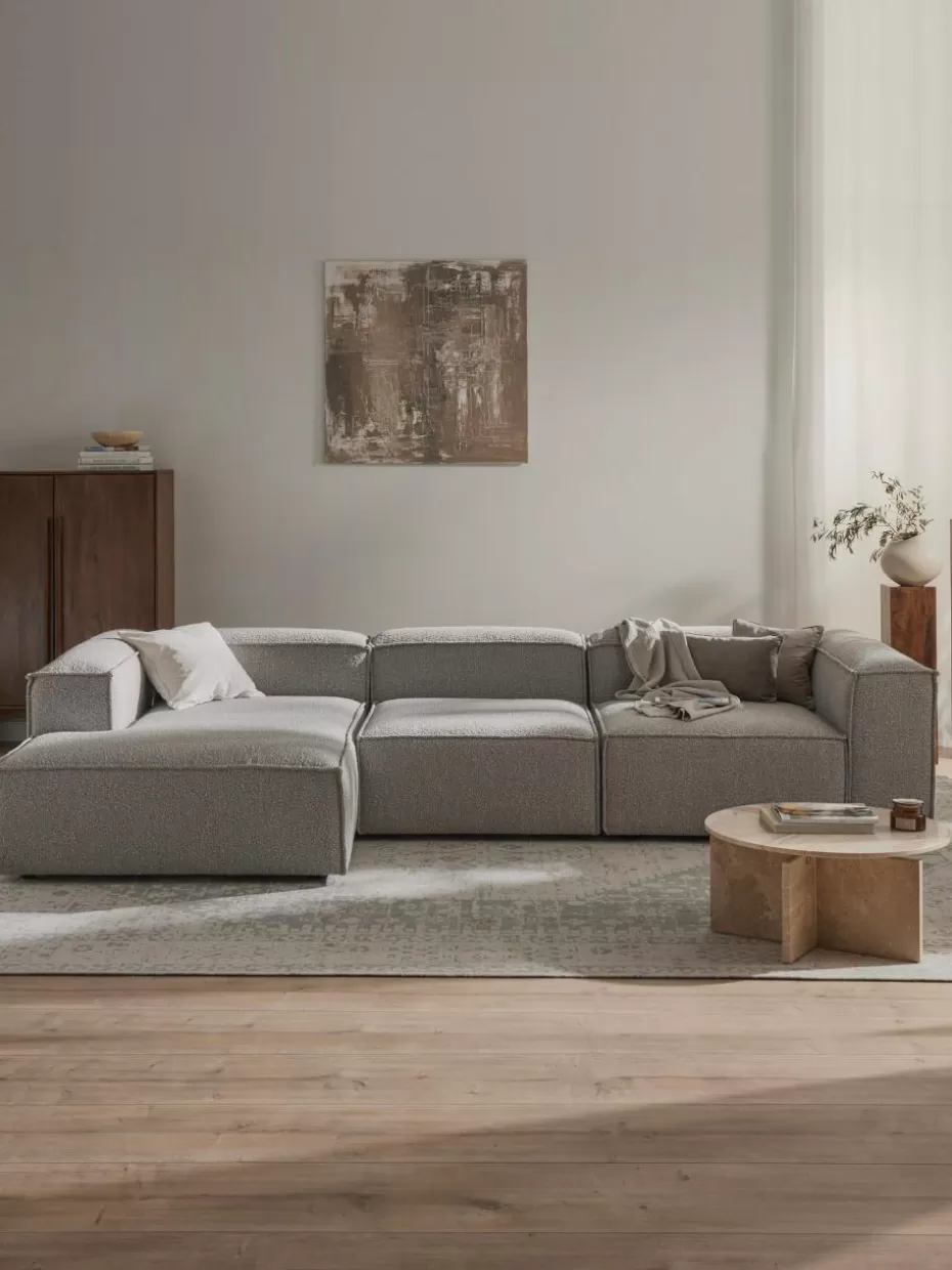 Sofas | Sofaserien-Westwing Collection Modulares Ecksofa Lennon aus Bouclé Bouclé Taupe