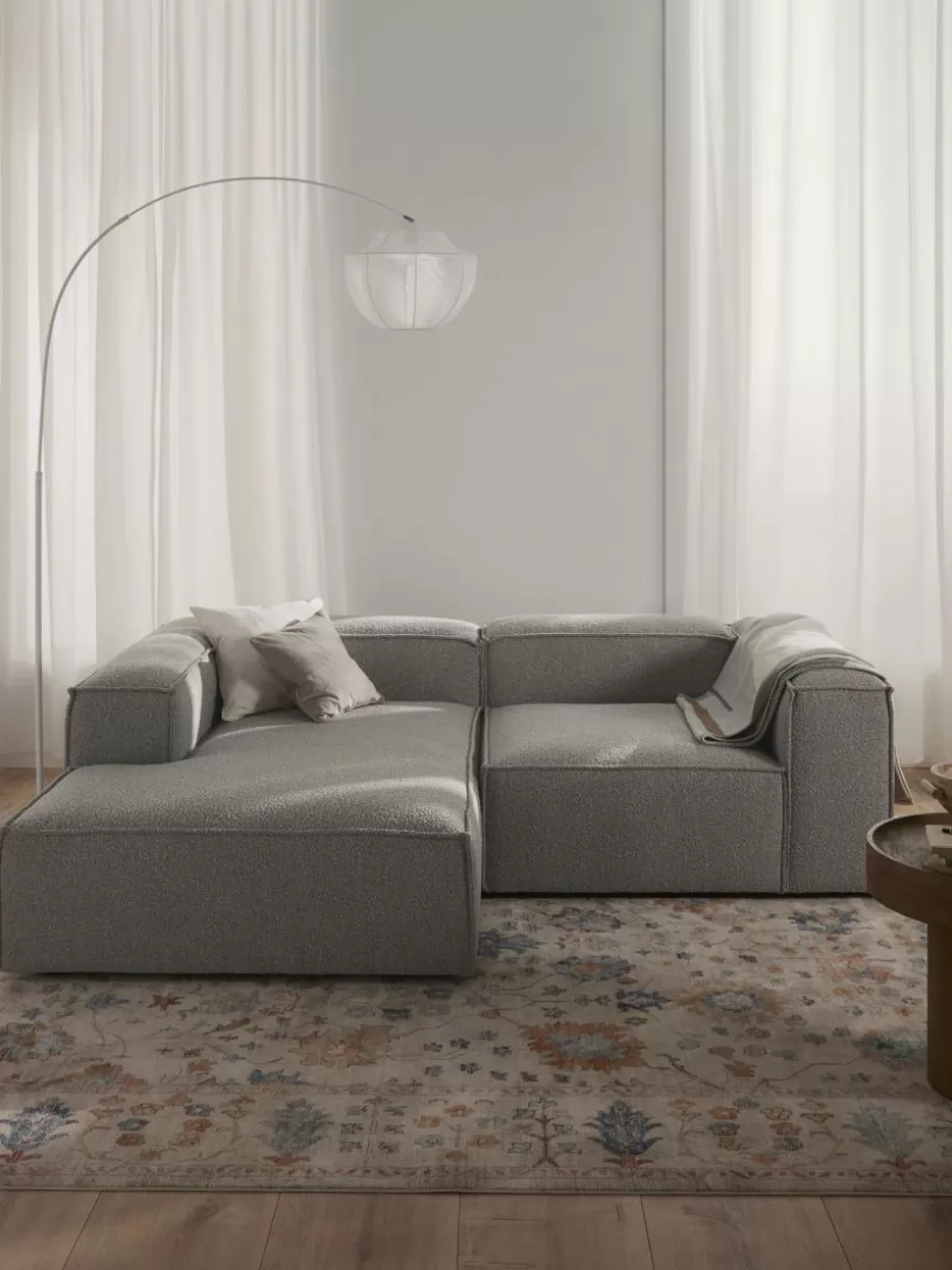 Sofas | Sofaserien-Westwing Collection Modulares Ecksofa Lennon aus Bouclé Bouclé Taupe