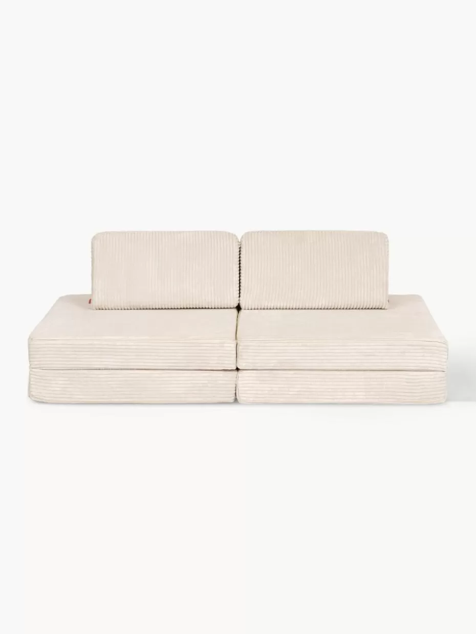 Sitzsäcke-Funzy Modulares Kinder-Spielsofa Mila aus Cord, handgefertigt Cord Hellbeige