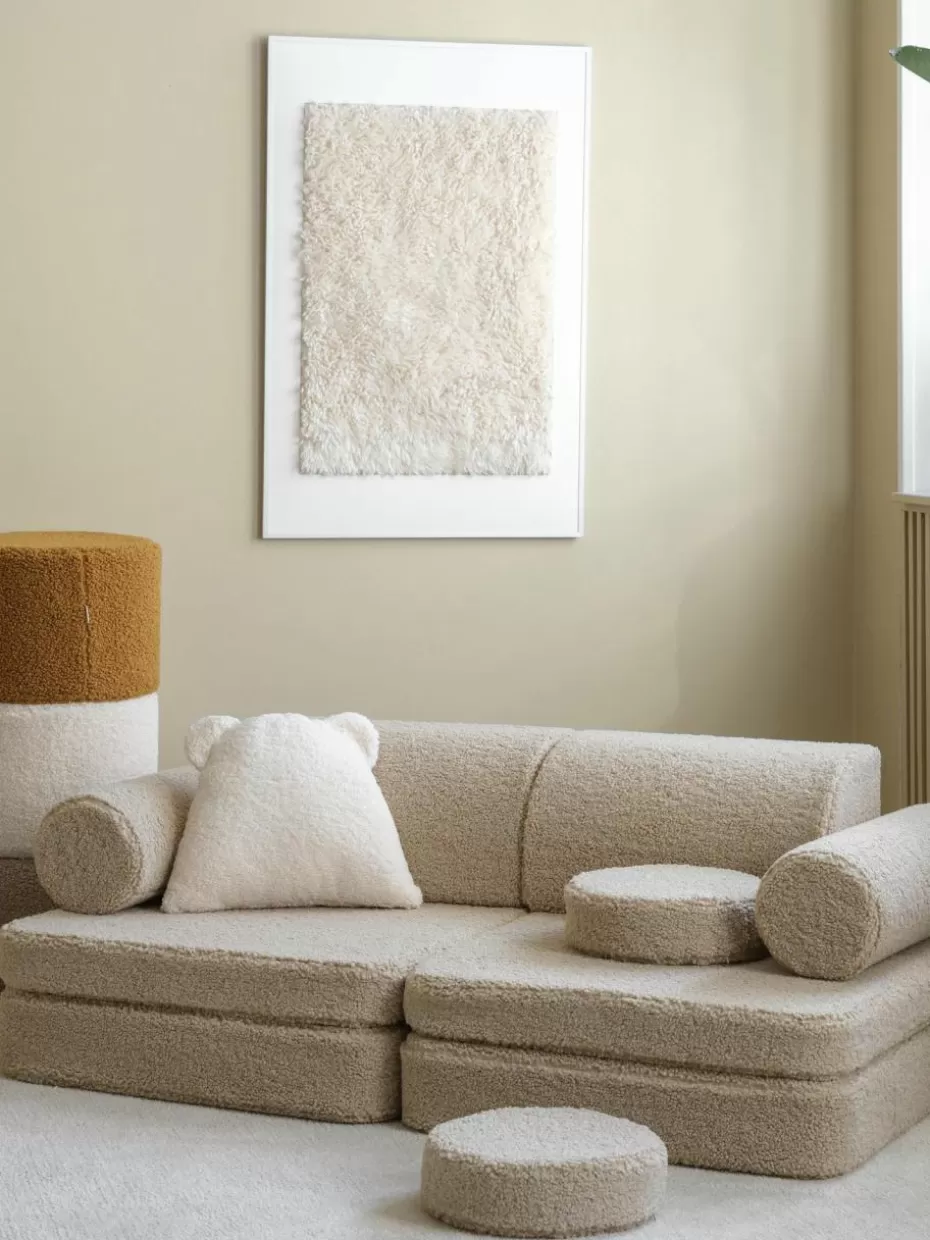 Sitzsäcke-Wigiwama Modulares Kinder-Spielsofa Sugar aus Teddy, handgefertigt Teddy Hellbeige