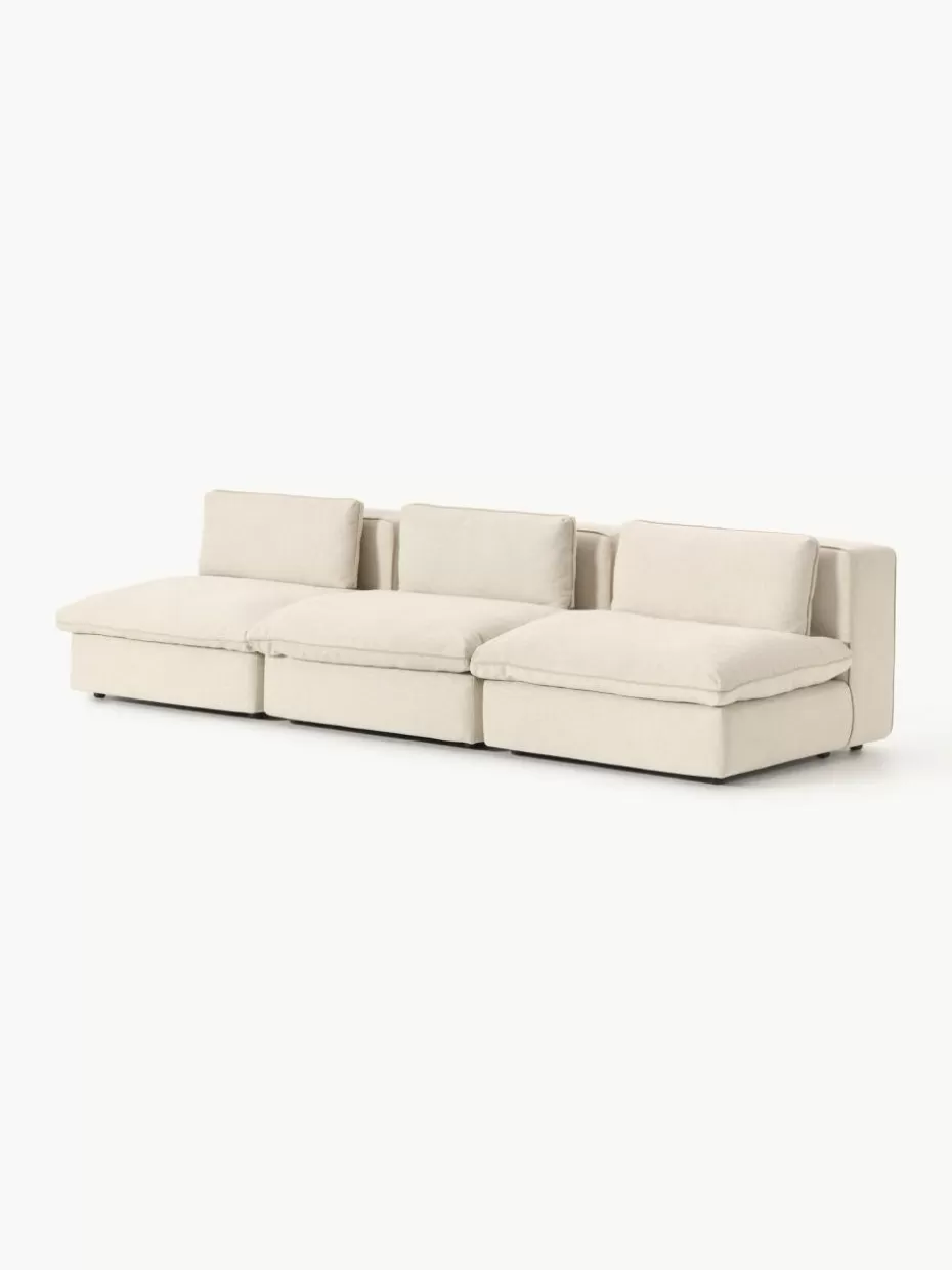 Sofas | Sofaserien-Westwing Collection Modulares Sofa Felix (3-Sitzer) Webstoff Hellbeige
