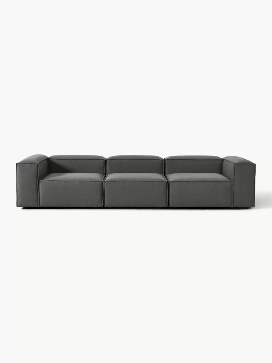 Sofas | Sofaserien-Westwing Collection Modulares Sofa Lennon (4-Sitzer) Webstoff Anthrazit