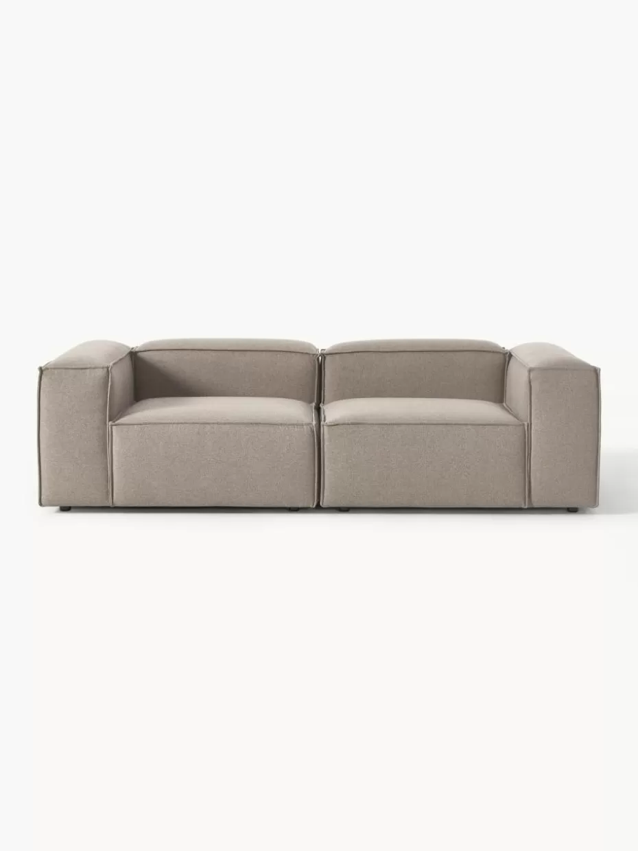 Sofas | Sofaserien-Westwing Collection Modulares Sofa Lennon (3-Sitzer) Webstoff Taupe
