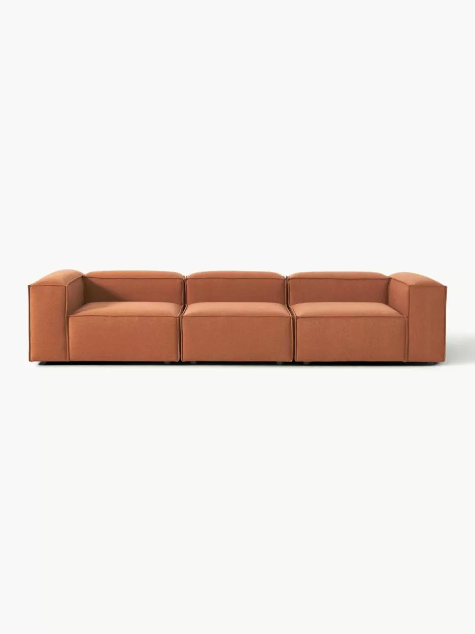 Sofas | Sofaserien-Westwing Collection Modulares Sofa Lennon (4-Sitzer) Webstoff Terrakotta