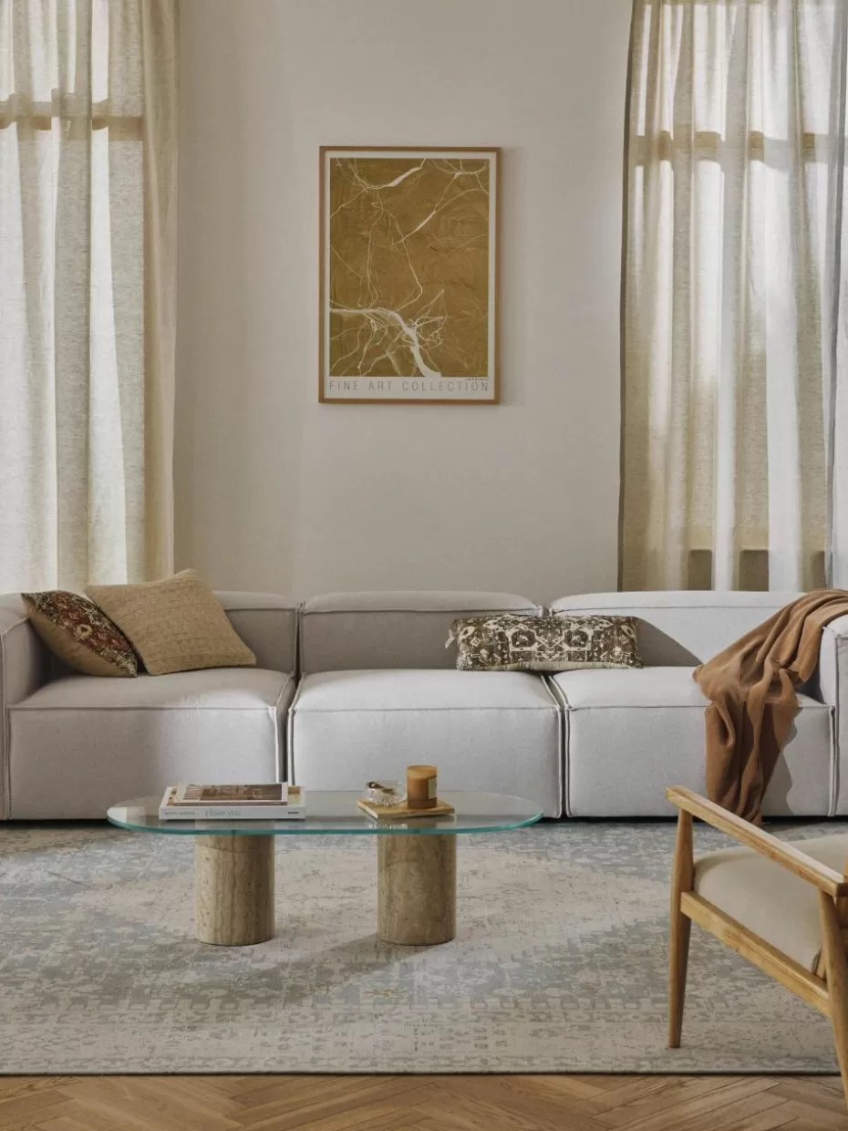 Sofas | Sofaserien-Westwing Collection Modulares Sofa Lennon (4-Sitzer) Webstoff Grau