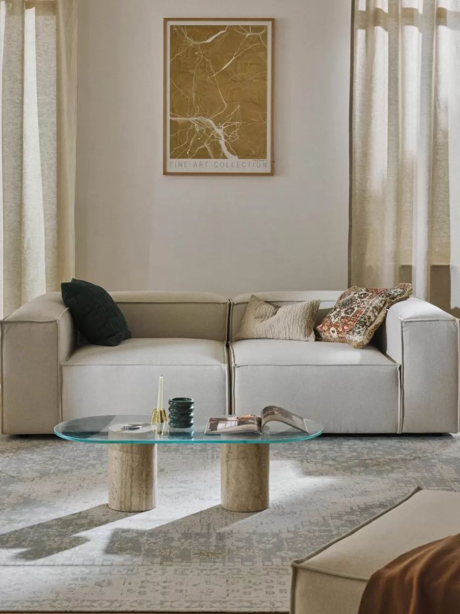 Sofas | Sofaserien-Westwing Collection Modulares Sofa Lennon (3-Sitzer) Webstoff Off White