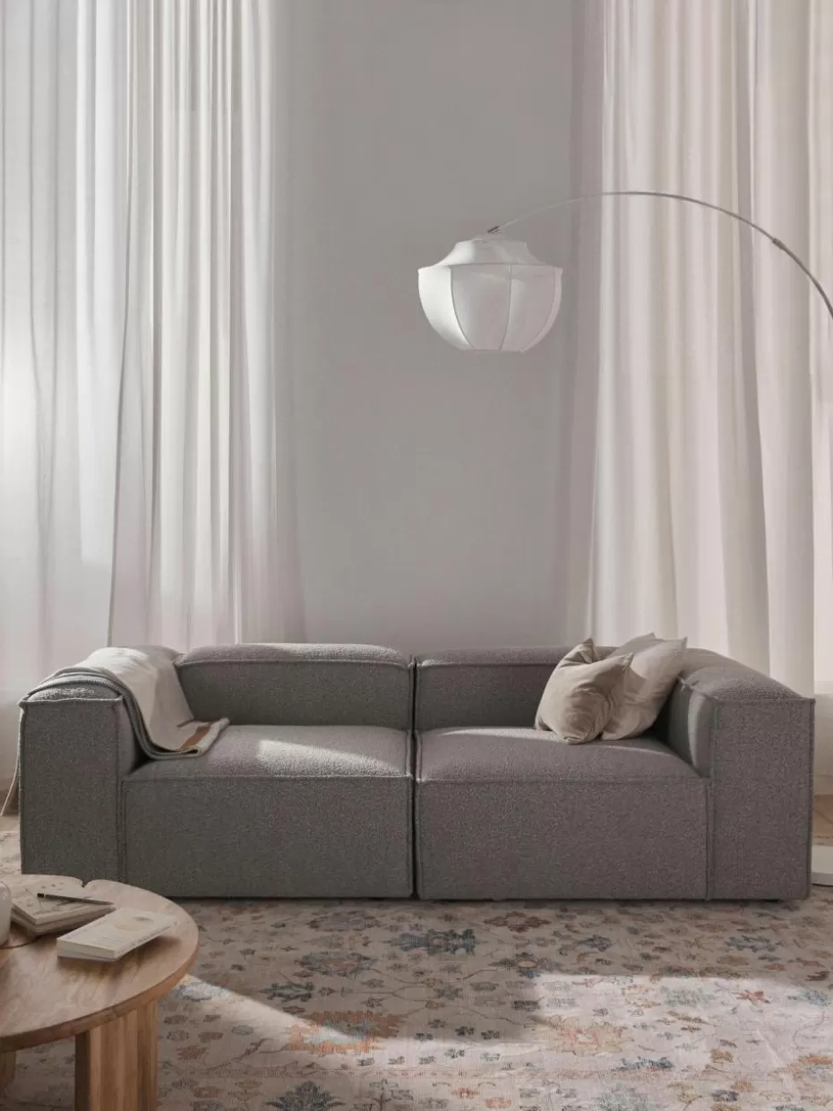 Sofas | Sofaserien-Westwing Collection Modulares Sofa Lennon (3-Sitzer) aus Bouclé Bouclé Taupe