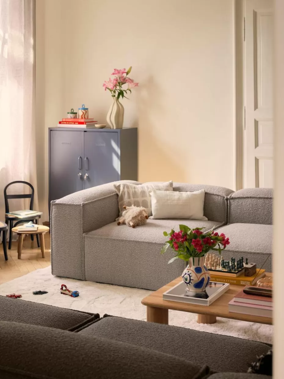 Sofas | Sofaserien-Westwing Collection Modulares Sofa Lennon (4-Sitzer) aus Bouclé Bouclé Taupe