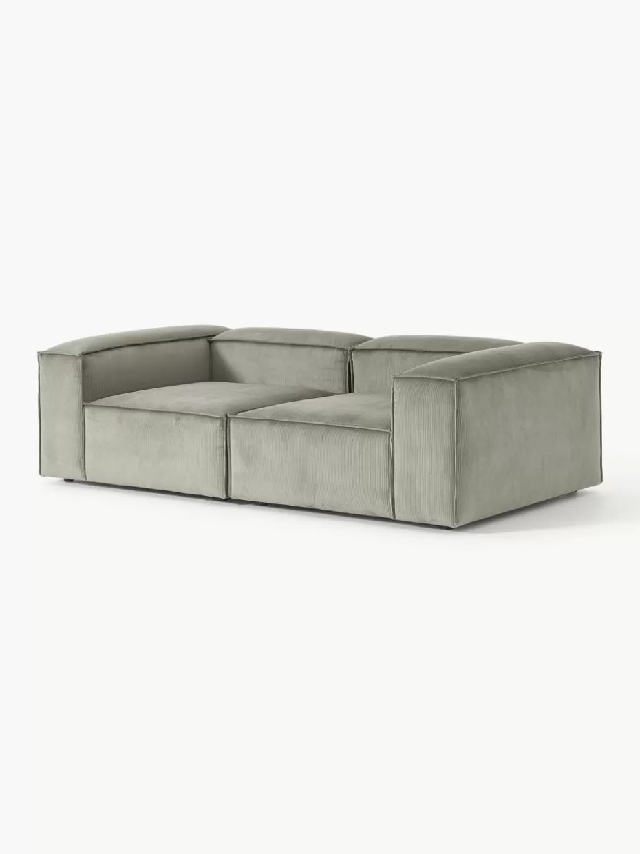 Sofas | Sofaserien-Westwing Collection Modulares Sofa Lennon (3-Sitzer) aus Cord Cord Grau