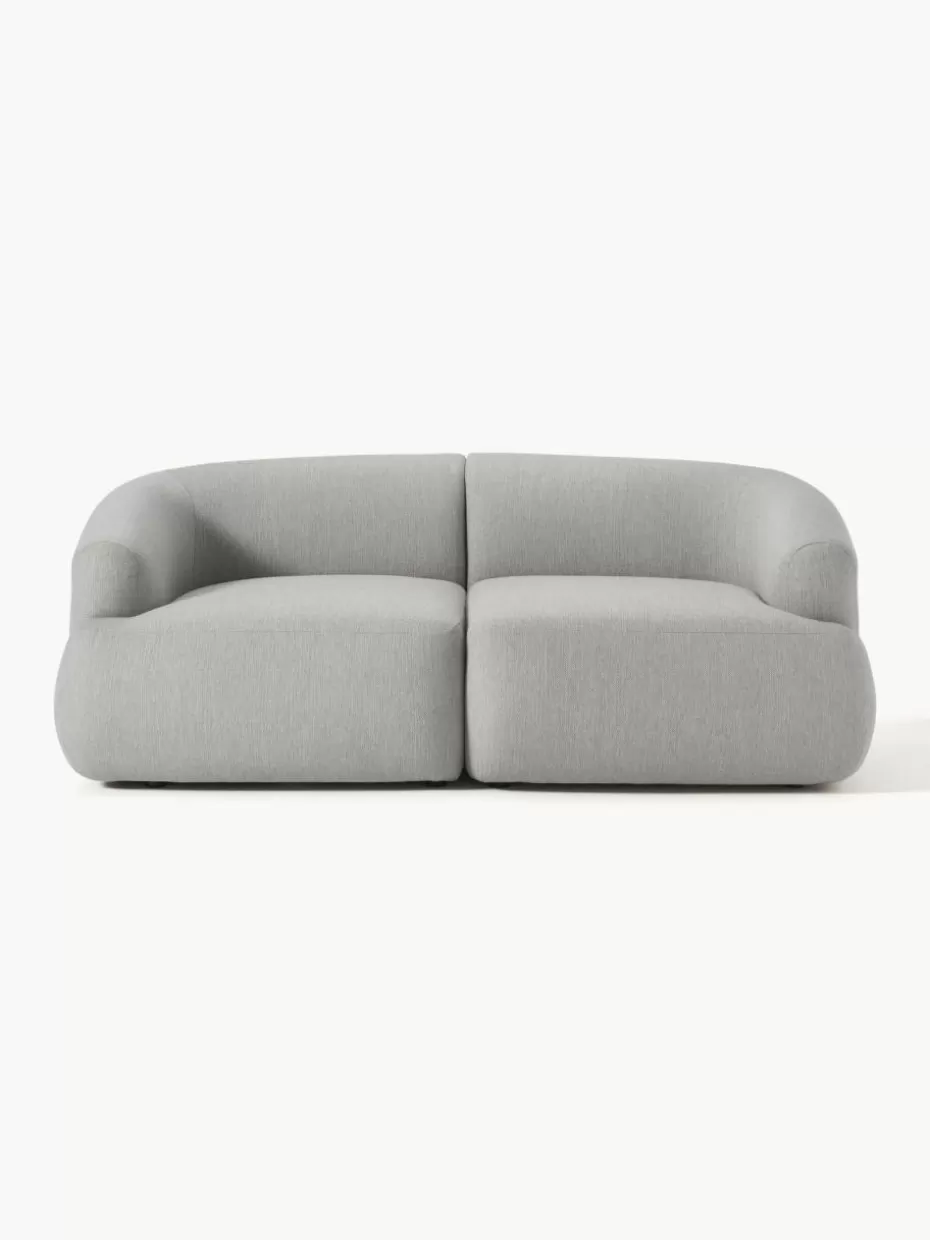 Sofas | Sofaserien-Westwing Collection Modulares Sofa Sofia (2-Sitzer) Webstoff Grau