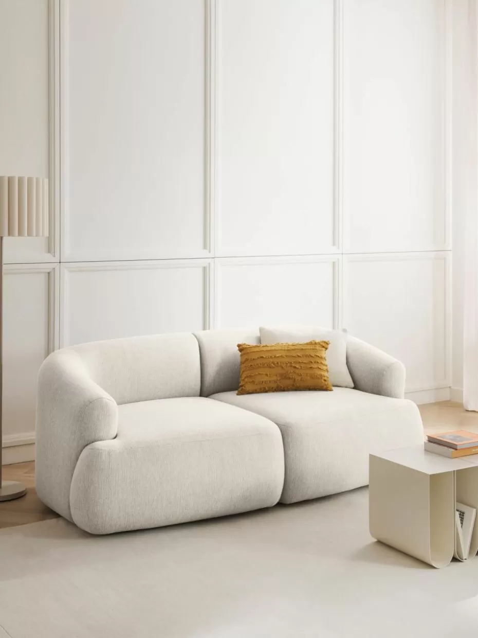 Sofas | Sofaserien-Westwing Collection Modulares Sofa Sofia (2-Sitzer) Webstoff Cremeweiß
