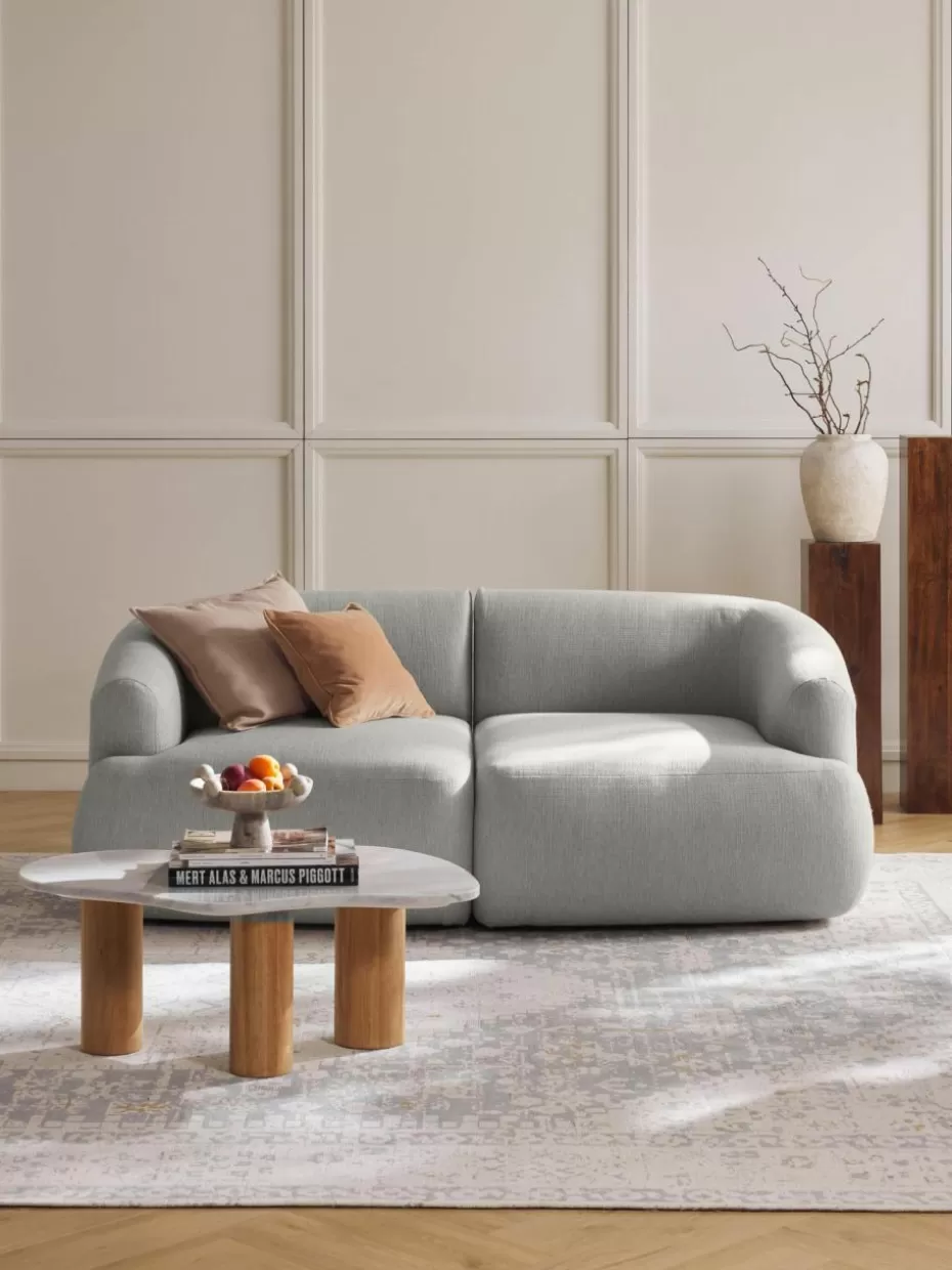 Sofas | Sofaserien-Westwing Collection Modulares Sofa Sofia (2-Sitzer) Webstoff Grau