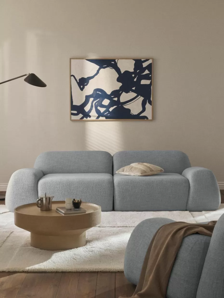 Sofas | Sofaserien-Westwing Collection Modulares Sofa Wolke (3-Sitzer) aus Bouclé Bouclé Hellblau