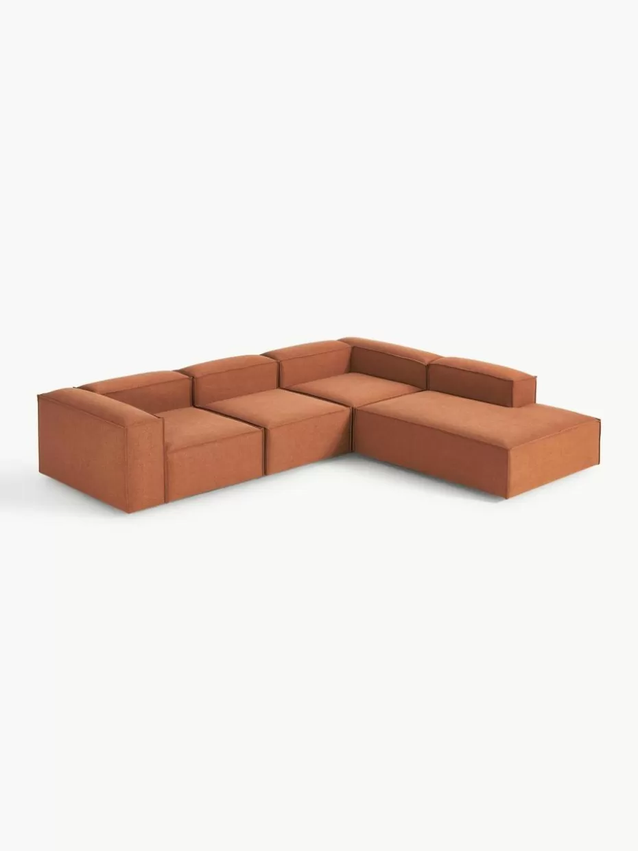 Sofas | Sofaserien-Westwing Collection Modulares XL-Ecksofa Lennon Webstoff Terrakotta