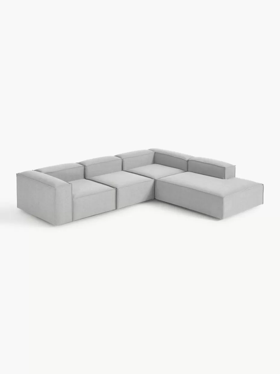 Sofas | Sofaserien-Westwing Collection Modulares XL-Ecksofa Lennon Webstoff Grau