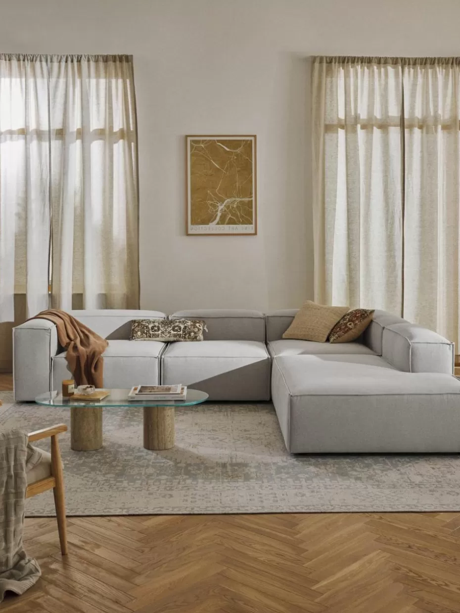 Sofas | Sofaserien-Westwing Collection Modulares XL-Ecksofa Lennon Webstoff Grau