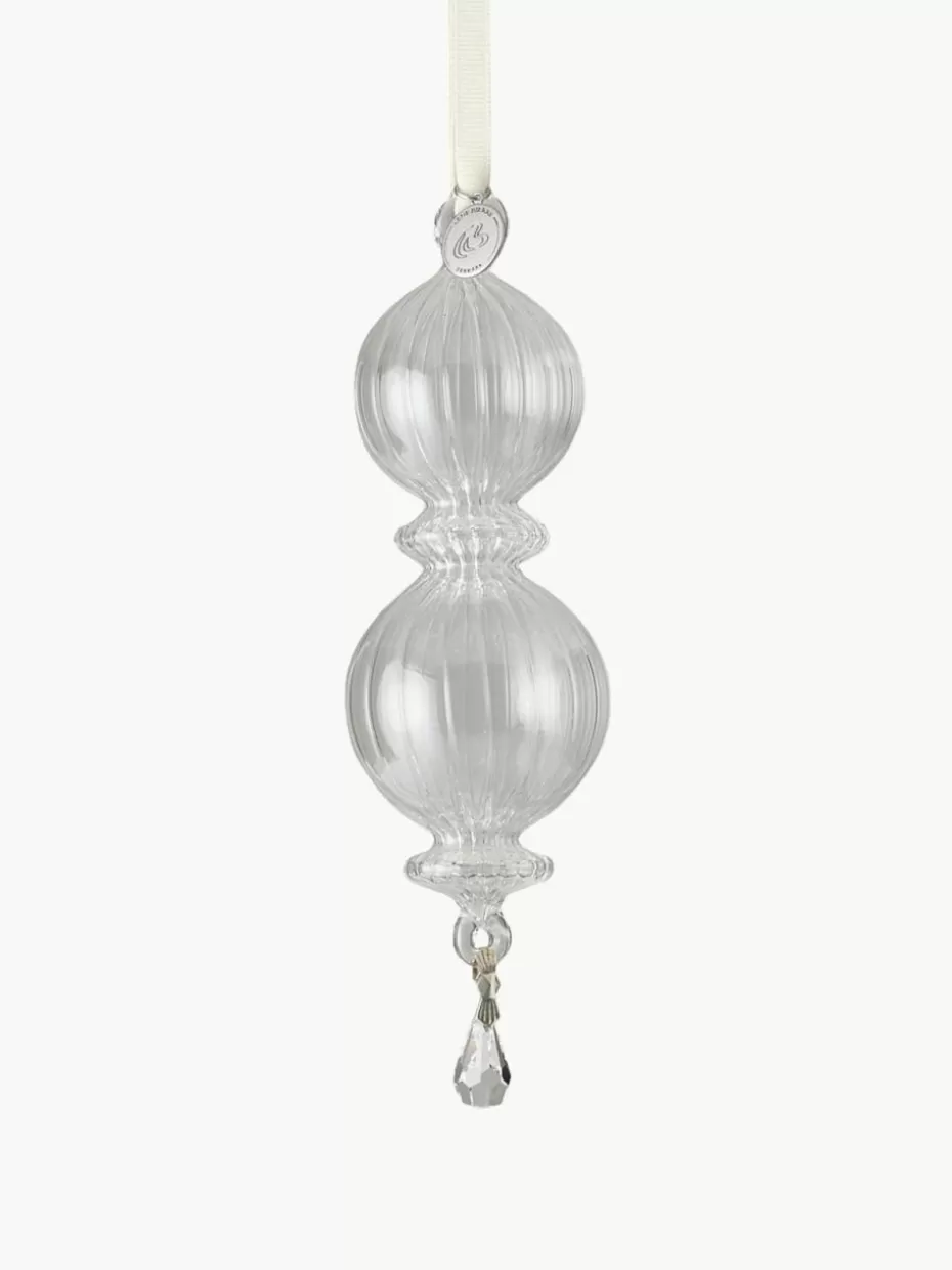 Weihnachtskugeln & Baumanhänger | Romantische Details-Lene Bjerre Mundgeblasene Baumanhänger Genuine, H 18 cm, 6 Stück