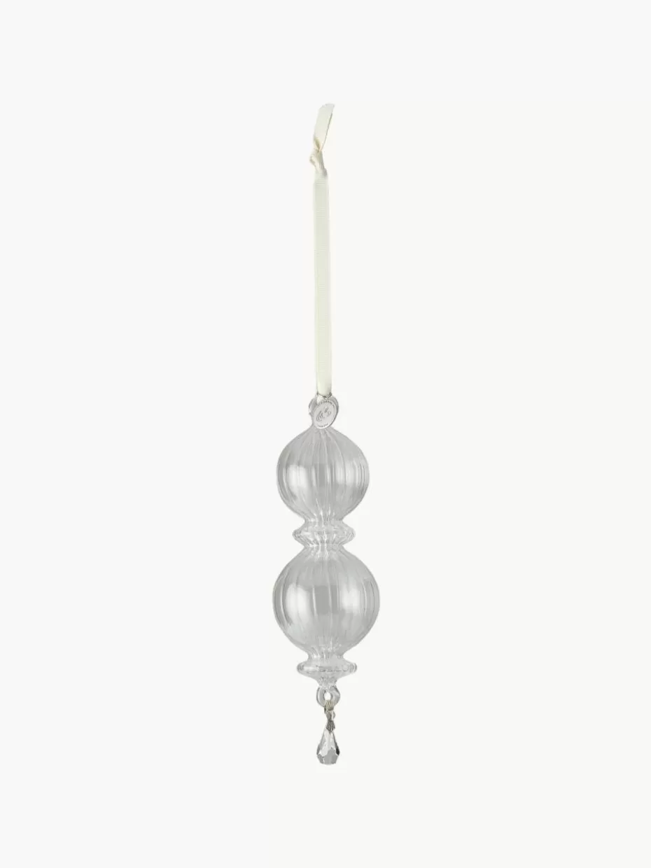 Weihnachtskugeln & Baumanhänger | Romantische Details-Lene Bjerre Mundgeblasene Baumanhänger Genuine, H 18 cm, 6 Stück