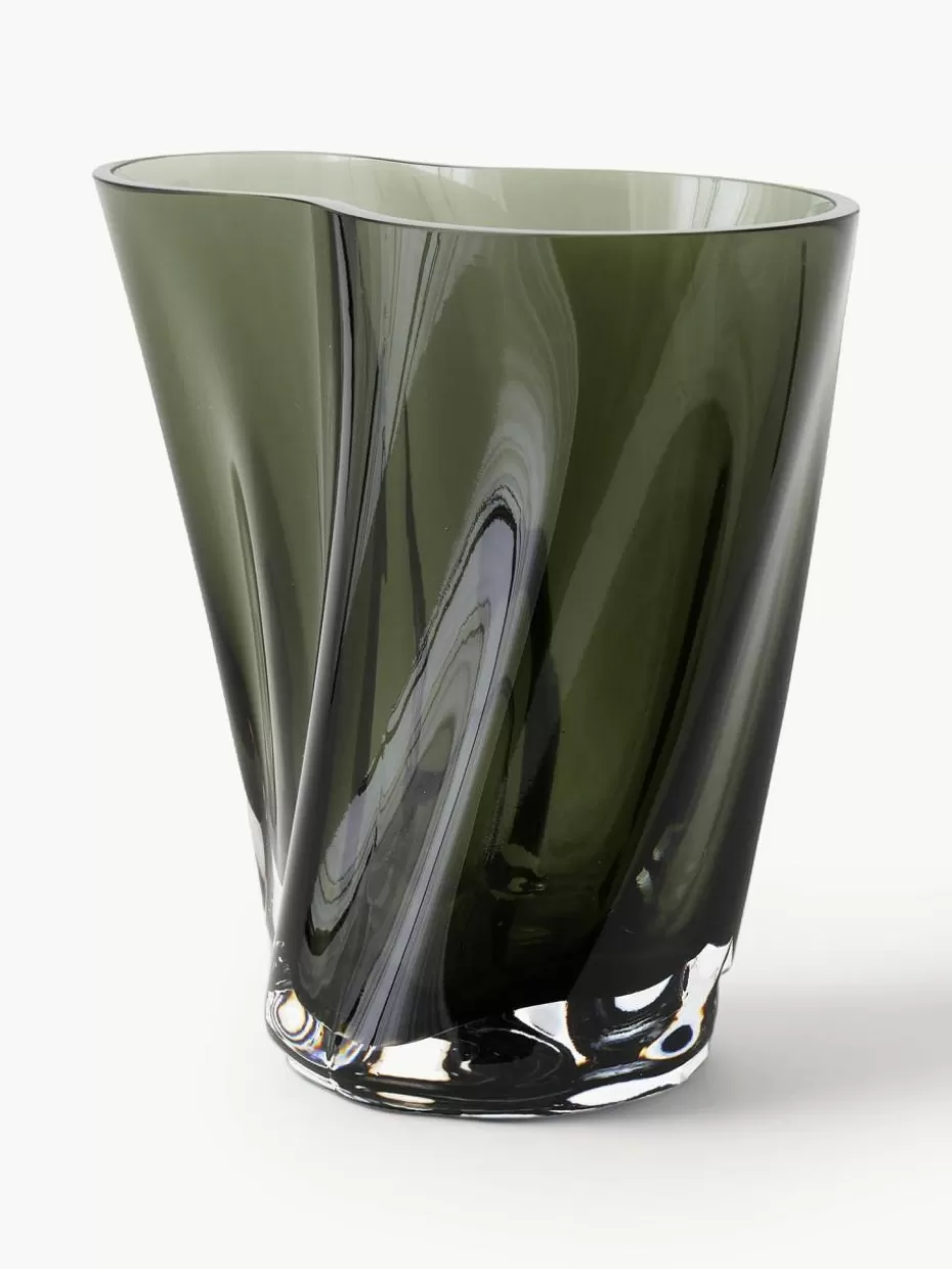 Vasen-Audo Copenhagen Mundgeblasene Glas-Vase Aer, H 19 cm