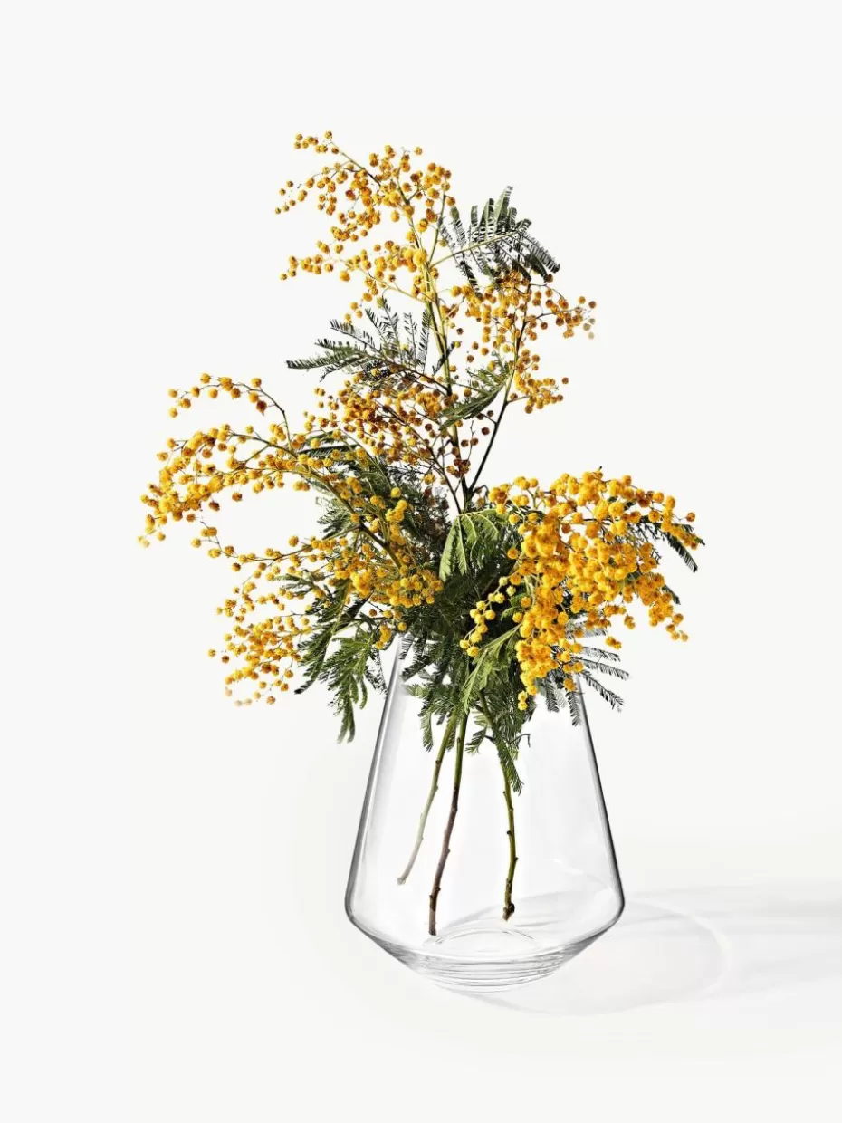 Vasen-Westwing Collection Mundgeblasene Glas-Vase Joyce, H 21 cm Transparent