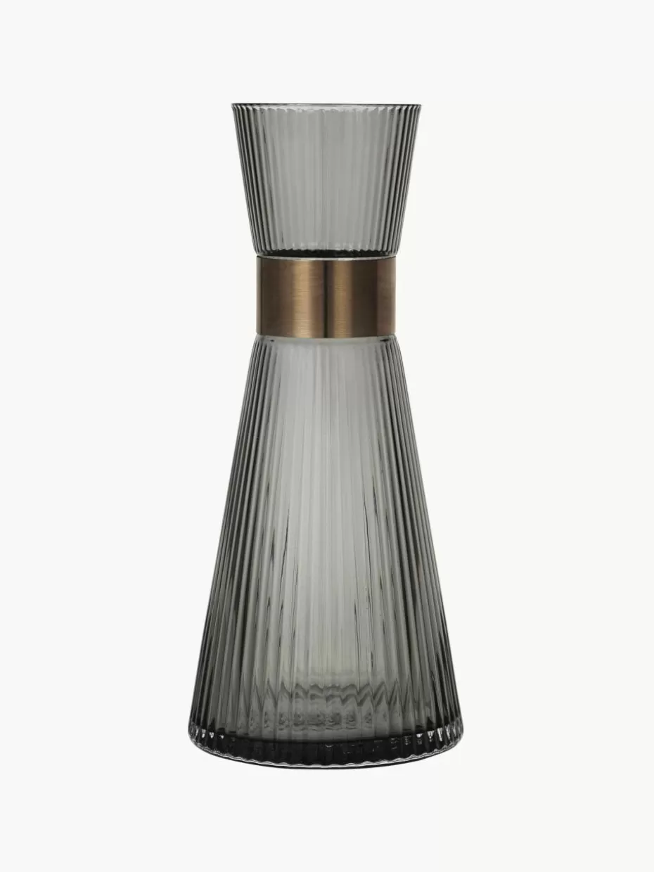 Kannen & Karaffen-Rosendahl Mundgeblasene Karaffe Grand Cru aus Rauchglas, 1 L