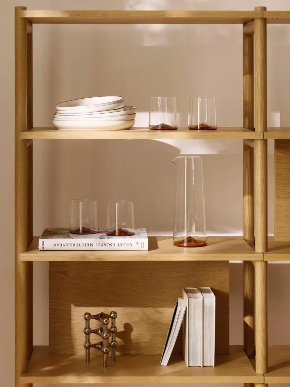 Kannen & Karaffen-Westwing Collection Mundgeblasene Karaffe Hadley, 1.3 L Transparent, Orange