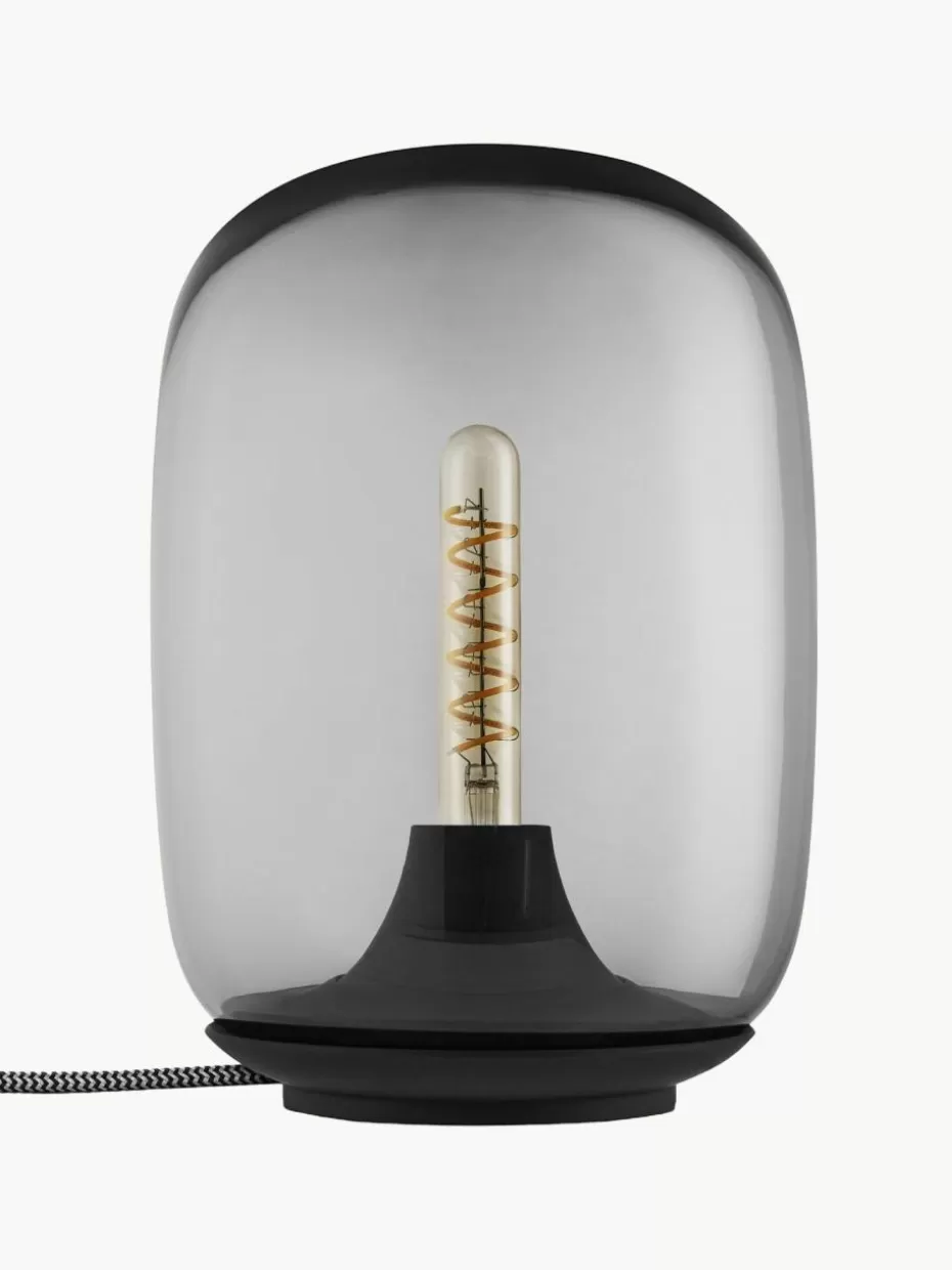 Led-Tischleuchten | Nachttischlampen-Eva Solo Mundgeblasene LED-Tischlampe Acorn, dimmbar Grau transparent, Schwarz