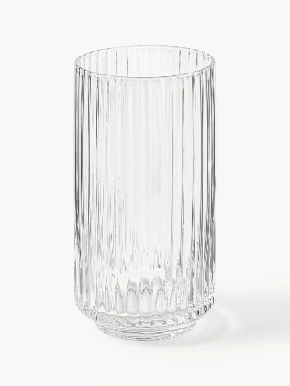 Romantische Details | Wassergläser-Westwing Collection Mundgeblasene Longdrinkgläser Aleo, 4 Stück Transparent