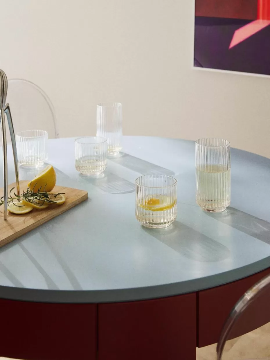 Romantische Details | Wassergläser-Westwing Collection Mundgeblasene Longdrinkgläser Aleo, 4 Stück Transparent