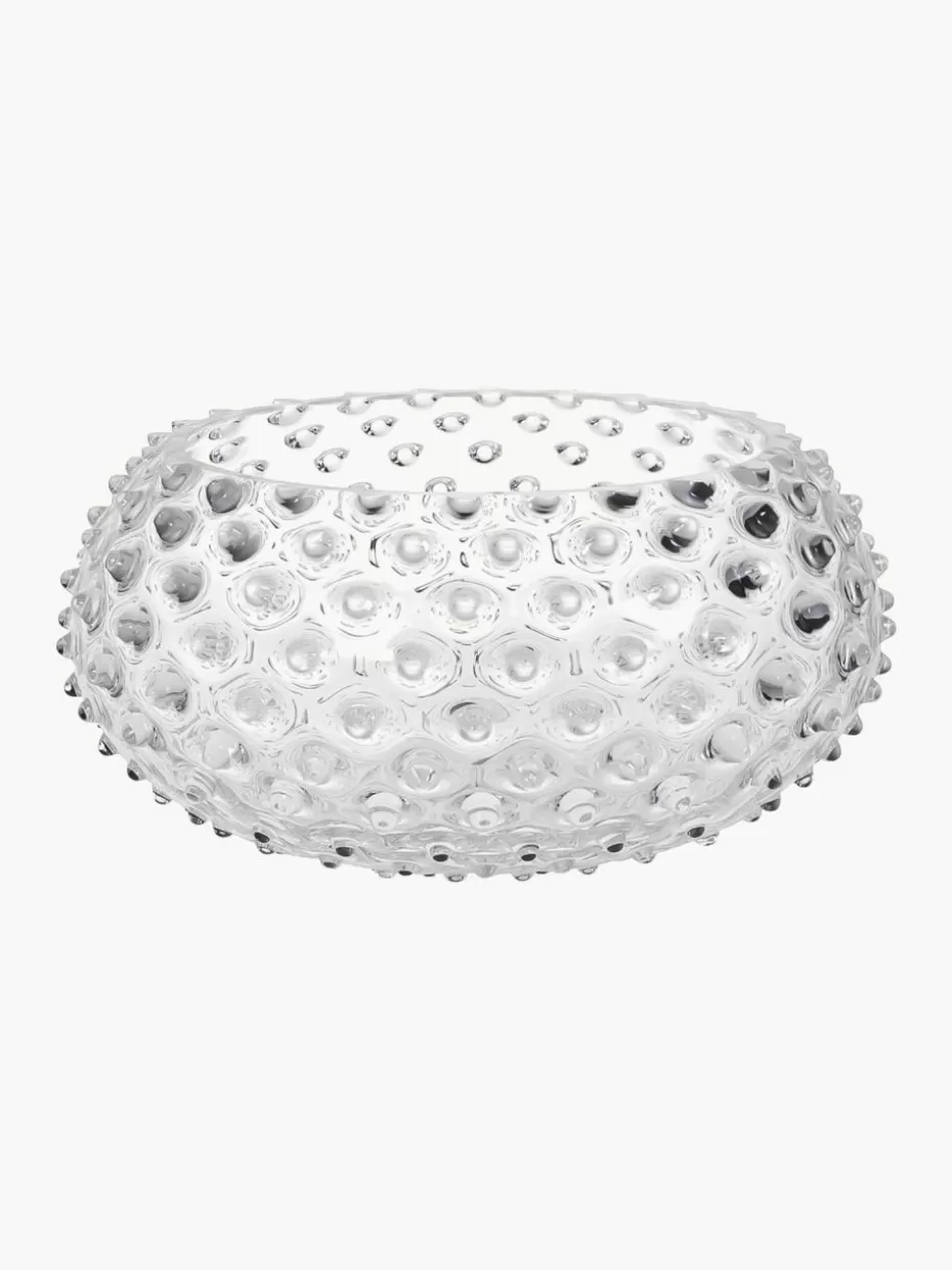 Dipschalen & Snackschalen | Schalen & Bowls-Anna von Lipa Mundgeblasene Schale Hobnail Transparent