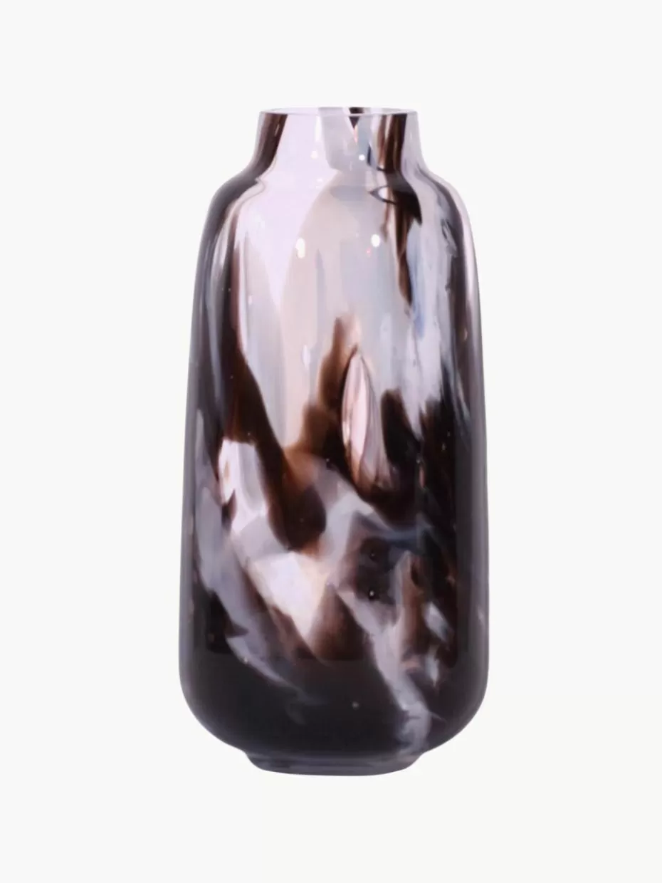 Vasen-Anna von Lipa Mundgeblasene Vase Meadows, H 26 cm Hellrosa- und Pflaumentöne