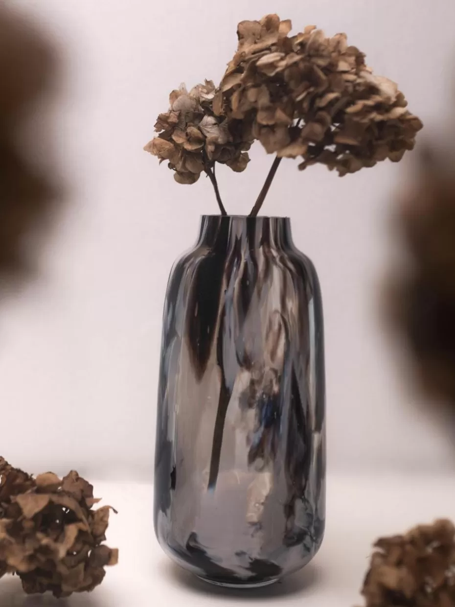 Vasen-Anna von Lipa Mundgeblasene Vase Meadows, H 26 cm Hellrosa- und Pflaumentöne