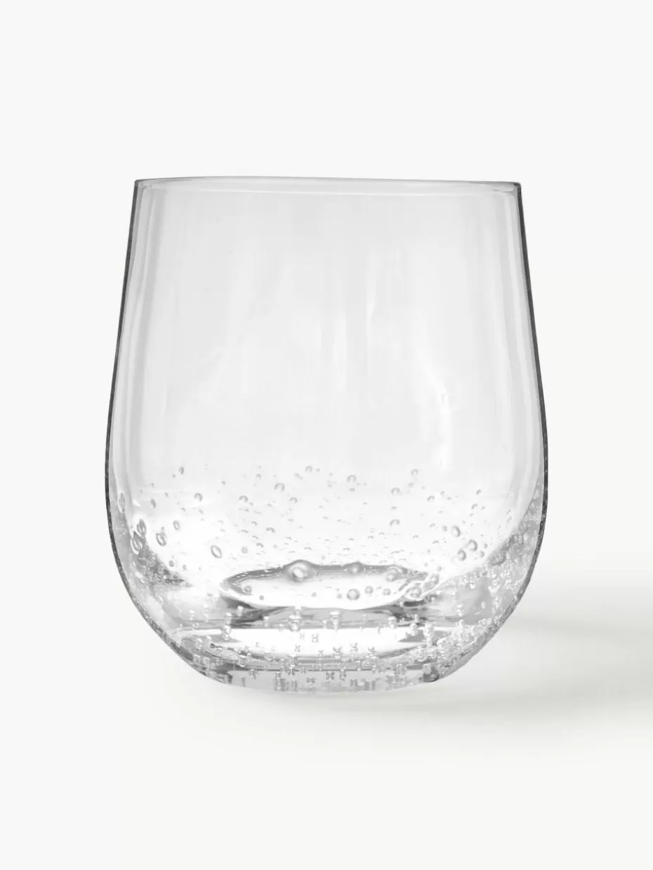 Wassergläser-Broste Copenhagen Mundgeblasene Wassergläser Bubble mit dekorativen Luftbläschen, 4 Stück