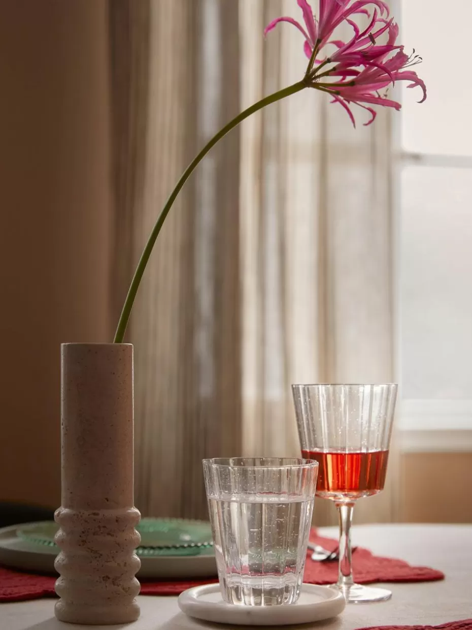 Bargläser | Wassergläser-Westwing Collection Mundgeblasene Wassergläser Scallop Glasses mit Rillenstruktur, 4 Stück