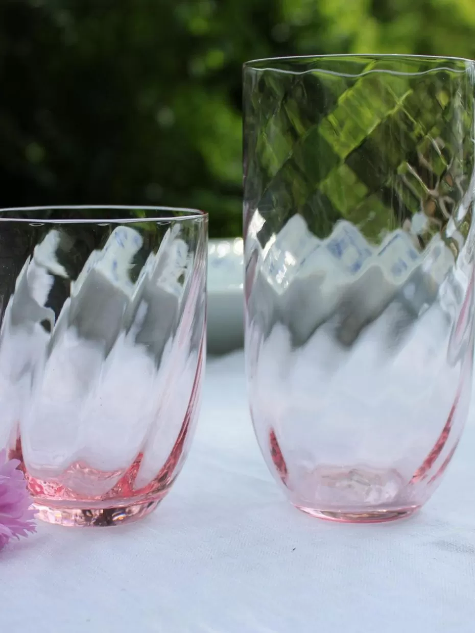 Wassergläser-Anna von Lipa Mundgeblasene Wassergläser Swirl, 6 Stück Rosa