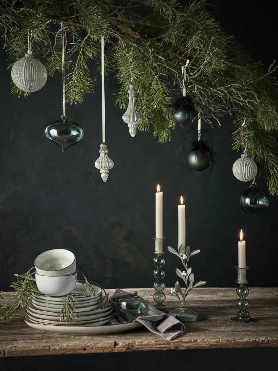 Weihnachtskugeln & Baumanhänger | Romantische Details-Lene Bjerre Mundgeblasene Weihnachtskugeln Clarisse, 6 Stück