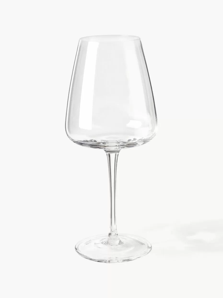 Weingläser-Westwing Collection Mundgeblasene Weißweingläser Ellery, 4 Stück Transparent