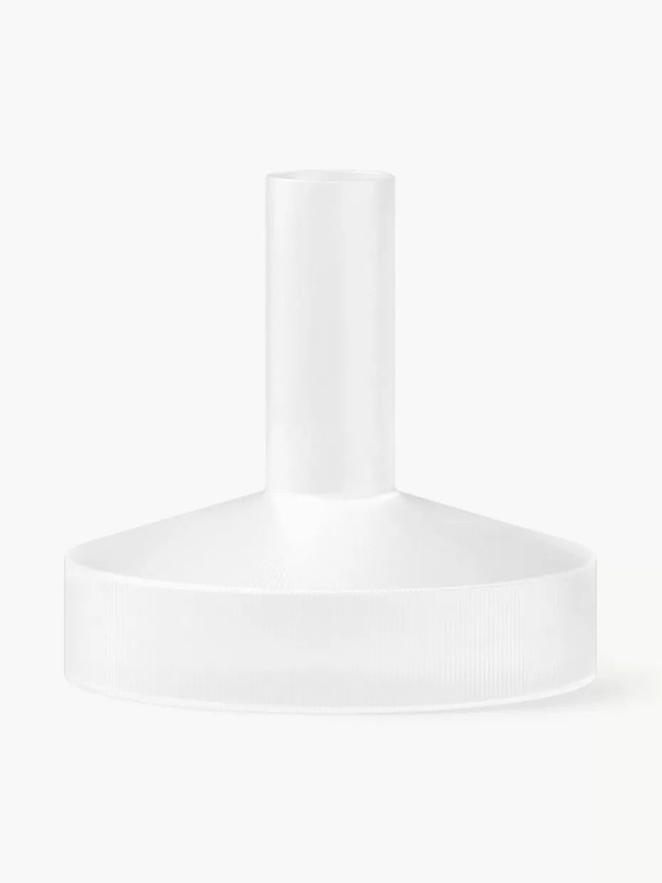 Kannen & Karaffen-ferm LIVING Mundgeblasener Dekanter Ripple mit Rillenrelief, 1.1 L Semi-transparent, matt