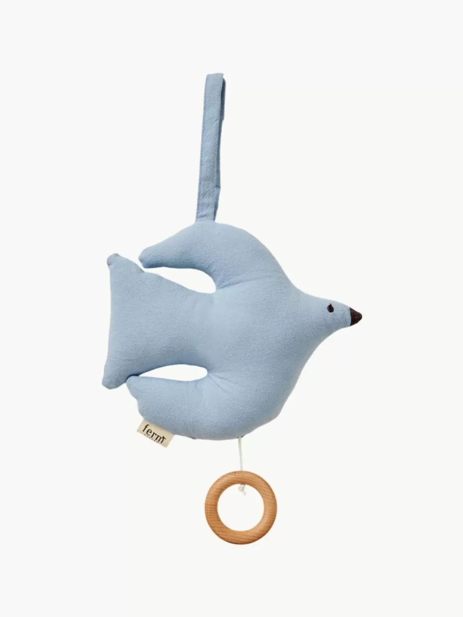 Spieluhren & Mobiles-ferm LIVING Kids Musik-Mobile Swif Bird aus Bio-Baumwolle Hellblau, Buchenholz