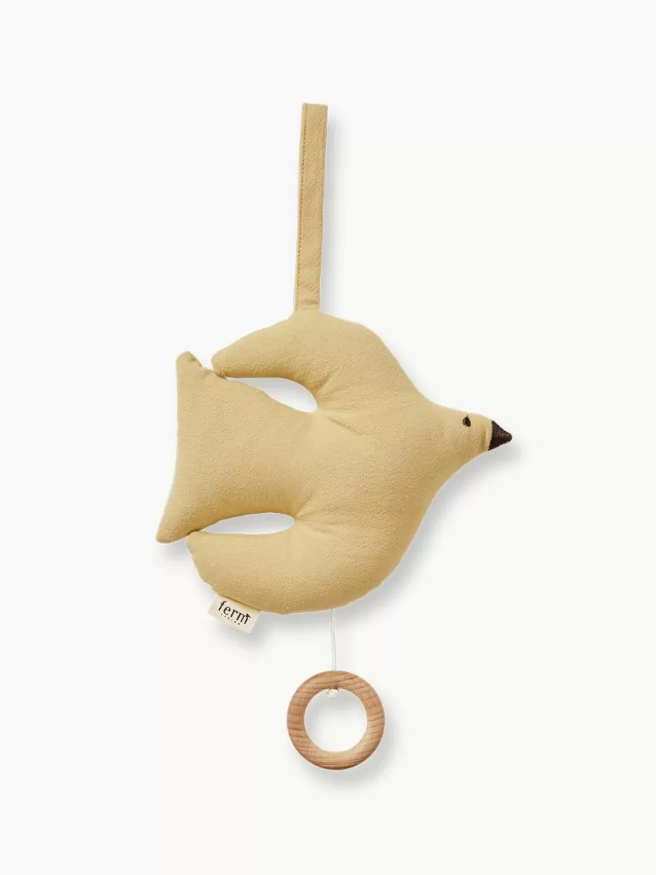 Spieluhren & Mobiles-ferm LIVING Kids Musik-Mobile Swif Bird aus Bio-Baumwolle Hellgelb, Buchenholz