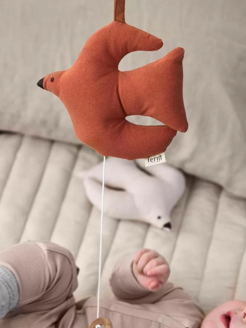 Spieluhren & Mobiles-ferm LIVING Kids Musik-Mobile Swif Bird aus Bio-Baumwolle Terrakotta, Buchenholz