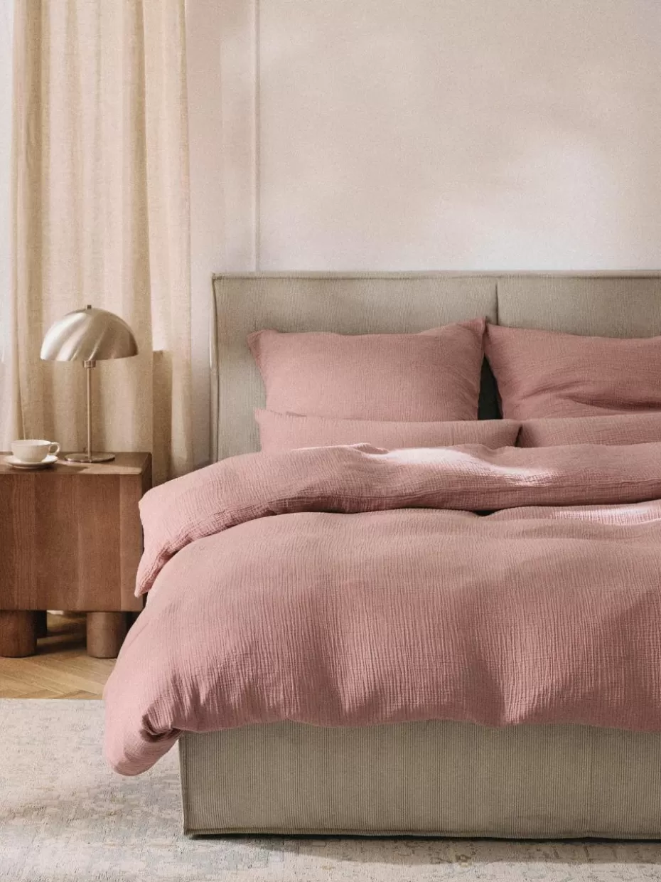 Bettwäsche-Westwing Collection Musselin-Bettdeckenbezug Odile Mauve