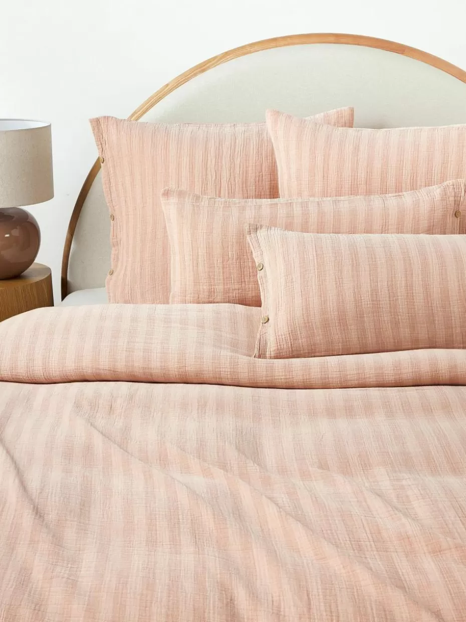 Bettwäsche-Westwing Collection Musselin-Bettdeckenbezug Saige Peach