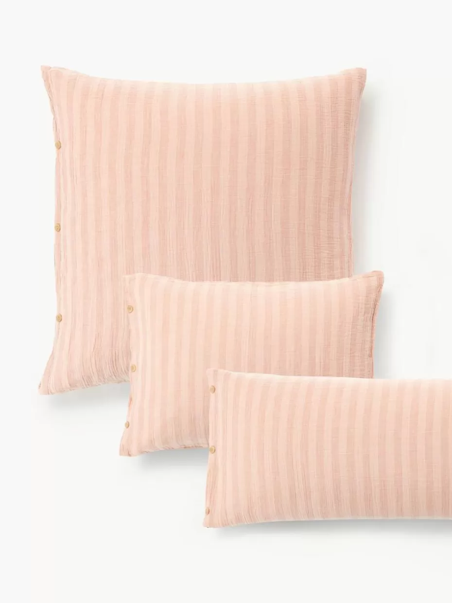 Kopfkissenbezüge-Westwing Collection Musselin-Kopfkissenbezug Saige Peach