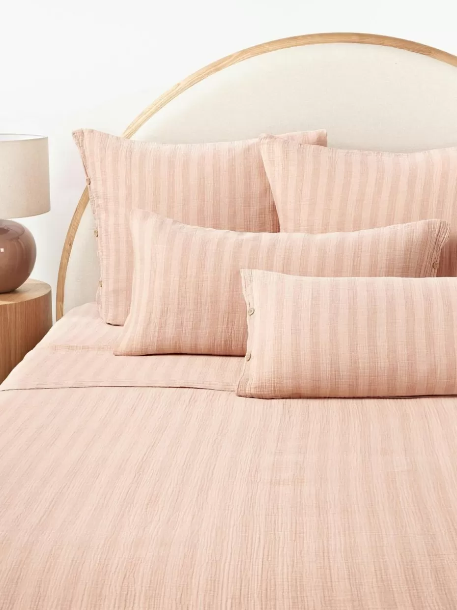 Kopfkissenbezüge-Westwing Collection Musselin-Kopfkissenbezug Saige Peach