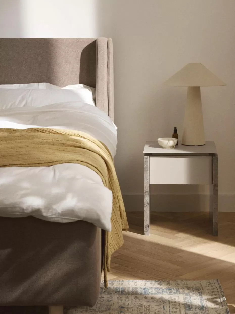 Nachttische-Westwing Collection Nachttisch Bruce aus Marmor und Metall
