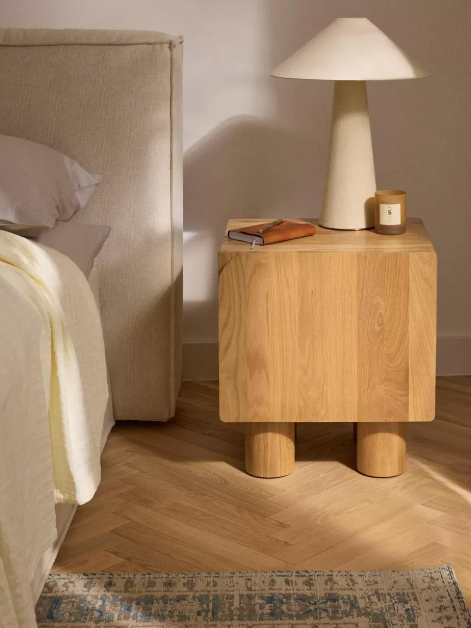 Nachttische-Westwing Collection Nachttisch Cadi aus Eichenholz Eichenholz, geölt